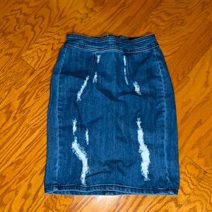 Women’s denim pencil skirt